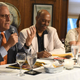 Gary Knell, president and CEO of the National Geographic Society, left, moderator Richard Prince and Susan Goldberg, editorial director of National Geographic Partners and editor in chief of the magazine. (Jason Miccolo Johnson)